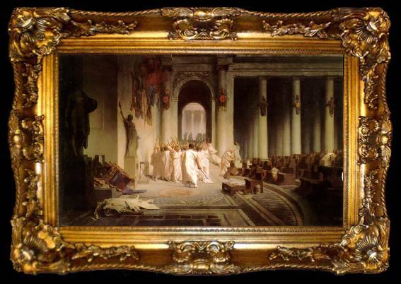 framed  Jean Leon Gerome The Death of Caesar, ta009-2